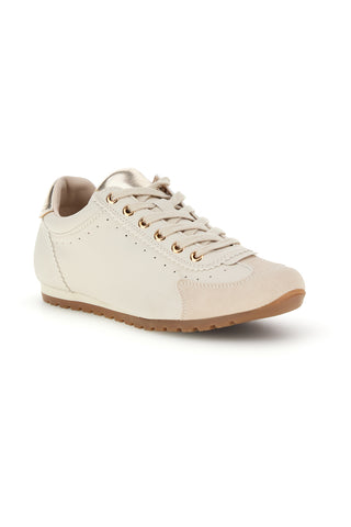 Sneakers beige in materiale sintetico con dettagli metallici Me & me TW26S801502