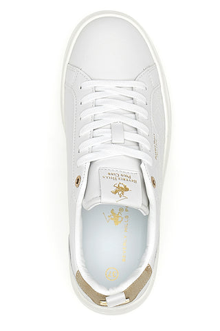 Beverly Hills Polo Club KELLE LTX Sneaker in Weiß mit goldenen Details