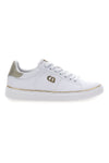 Weiße Sneakers mit goldenen Details Baumwollgürtel GTZ 2.0