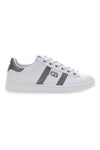 Weiße Sneakers mit Glitzerdetails Baumwollgürtel YARD METAL
