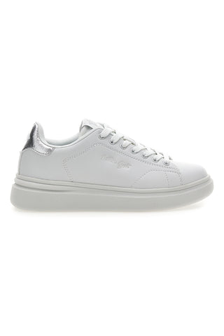 Weiße Sneakers mit silbernen Details Cotton Belt LONDON 3.0