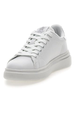Weiße Sneakers mit silbernen Details Cotton Belt LONDON 3.0