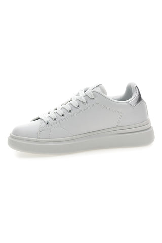 Weiße Sneakers mit silbernen Details Cotton Belt LONDON 3.0