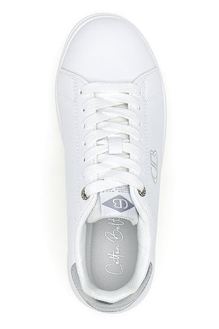 Weiße Sneakers mit silbernen Details Cotton Belt GTZ 3.0