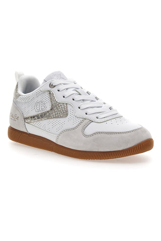Sneakers bianche con dettagli metallizzati Cotton belt FROST LTH-METAL