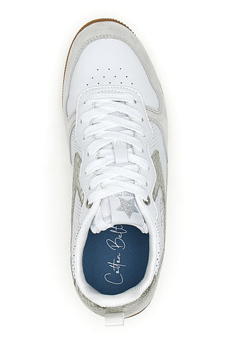 Sneakers bianche con dettagli metallizzati Cotton belt FROST LTH-METAL