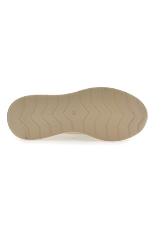 Beigefarbene Sneakers aus Leder mit bequemem Keilabsatz Pittarello Capsule Benny