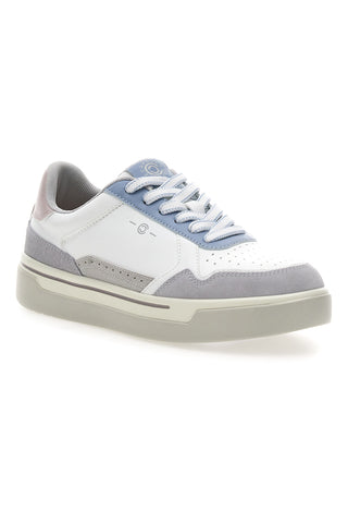 Sneakers Weiß und Hellblau mit Plateau aus Leder Pittarello Capsule Casey