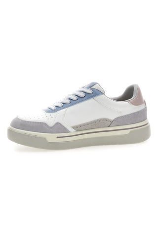 Sneakers Weiß und Hellblau mit Plateau aus Leder Pittarello Capsule Casey