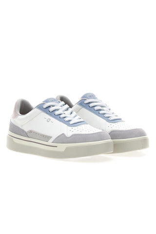 Sneakers Weiß und Hellblau mit Plateau aus Leder Pittarello Capsule Casey