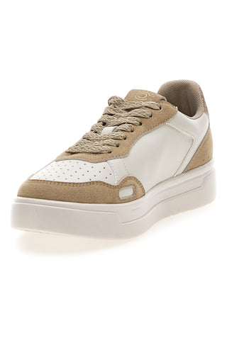 Sneakers Weiß und Beige mit Plateau aus Leder Pittarello Capsule Casey