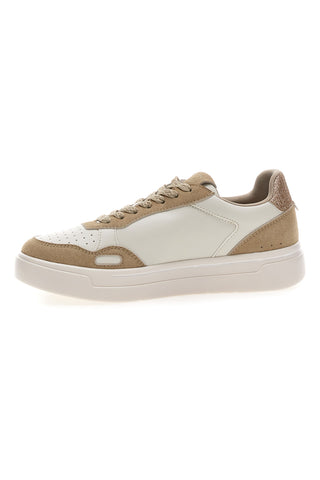 Sneakers Weiß und Beige mit Plateau aus Leder Pittarello Capsule Casey