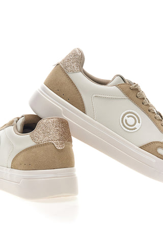 Sneakers Weiß und Beige mit Plateau aus Leder Pittarello Capsule Casey