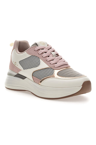 Rosa Sneakers mit bequemem Plateau und Ledereinsätzen Pittarello Capsule Kendy