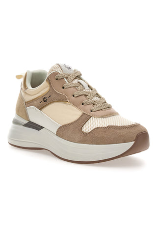 Beigefarbene Sneakers mit bequemem Keilabsatz Pittarello Capsule Kendy