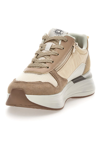 Beigefarbene Sneakers mit bequemem Keilabsatz Pittarello Capsule Kendy