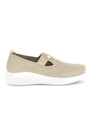 Beige Turnschuhe aus perforiertem Stoff Canguro CA1227