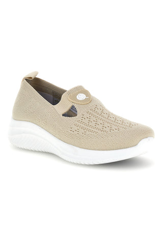 Beige Turnschuhe aus perforiertem Stoff Canguro CA1227