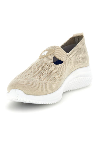 Beige Turnschuhe aus perforiertem Stoff Canguro CA1227