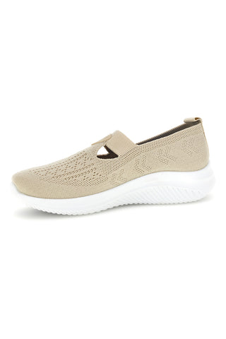 Beige Turnschuhe aus perforiertem Stoff Canguro CA1227