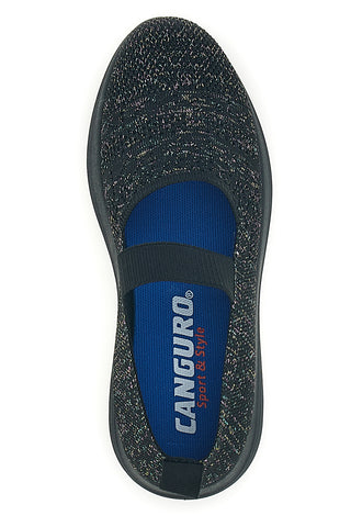 Schwarze Ballerinas mit Gummiband Canguro CA1214