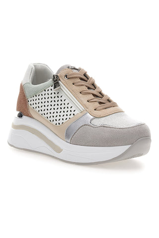 Sneakers multicolore traforate con zip e zeppa Inblu 481IN