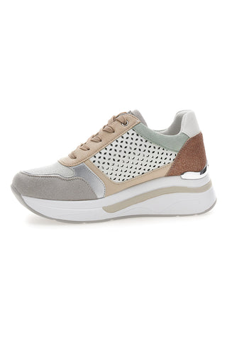Sneakers multicolore traforate con zip e zeppa Inblu 481IN