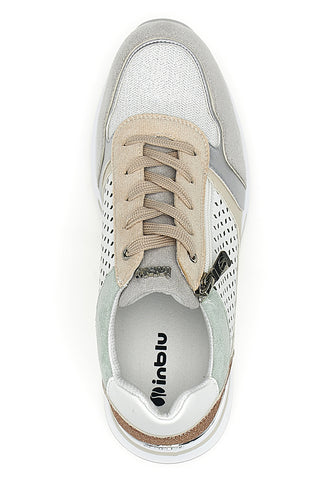 Sneakers multicolore traforate con zip e zeppa Inblu 481IN