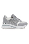 Sneakers grigie traforate con zip e zeppa Inblu 481IN