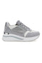 Sneakers grigie traforate con zip e zeppa Inblu 481IN