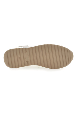 Sneakers bianche traforate con dettagli oro e zeppa Inblu 478IN