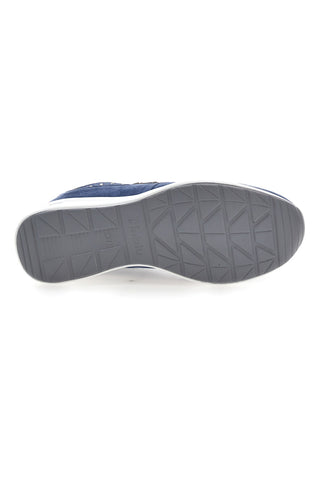 Sneakers blu con zip e dettagli metallizzati Inblu 488IN
