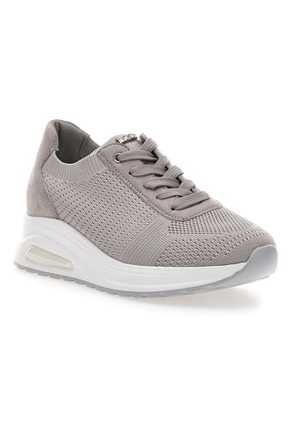 Sneakers tortora in tessuto traspirante con zeppa Inblu 485IN