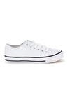 Weiße Canvas Schnürschuhe 2t2l 8011