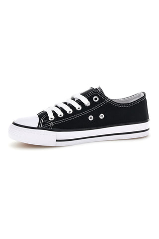 Schwarze Canvas Schnürschuhe 2t2l 8011