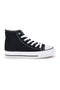 Sneakers nero in tela stringate alte 2t2l 8012