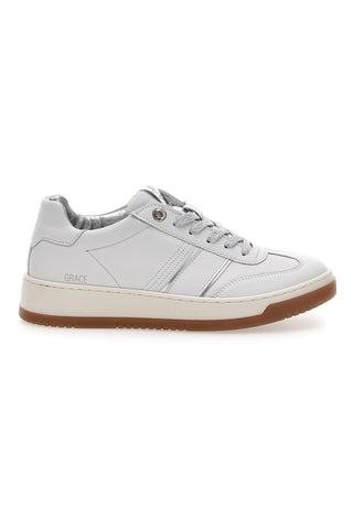 Damen weiße Leder Turnschuhe Pittarello Kapseln S1