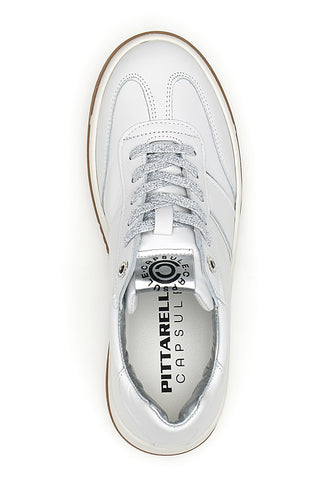 Sneakers da donna bianco in pelle Pittarello capsule Grace