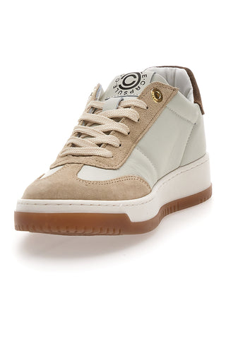 Beige Echtleder-Trainer mit Bronze-Einsätzen Pittarello Capsule Grace