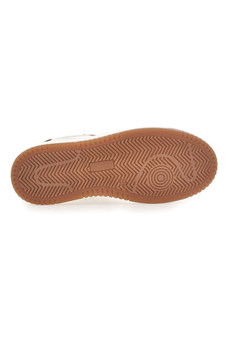 Beige Echtleder-Trainer mit Bronze-Einsätzen Pittarello Capsule Grace