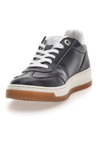 Schwarzer Echtleder-Trainer mit weißen Details Pittarello Capsule Grace