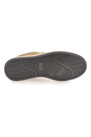 Sneaker beige in vera pelle con dettagli argento Pittarello Capsule Kelly