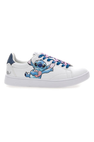 Weiße Sneakers mit Stitch Disney Grafik D6020174S