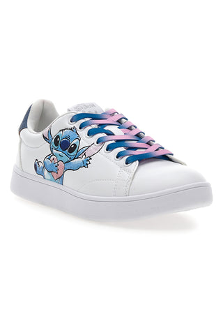 Weiße Sneakers mit Stitch Disney Grafik D6020174S