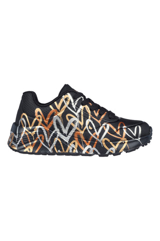 Sneakers nere lavabili in lavatrice Skechers Uno Lite Metallic Love