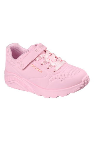 Sneakers bianche con zip laterale lavabili in lavatrice Skechers Uno Lite Easy Zip