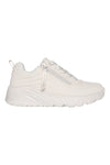 Sneakers beige con zip laterale lavabili in lavatrice Skechers Uno Lite Easy Zip
