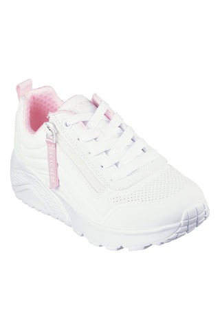 Sneakers rosa con zip laterale lavabili in lavatrice Skechers Uno Lite Easy Zip