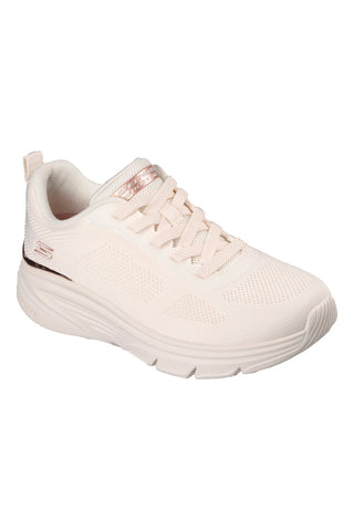 Sneakers bianche in tessuto lavabili in lavatrice Skechers Bobs Arch Fit Elev8