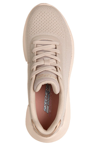 Sneakers beige in tessuto lavabili in lavatrice Skechers Bobs Squad Waves Current Look
